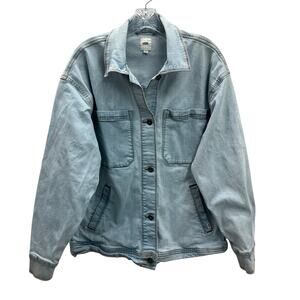 Vans Jean Jacket L light Blue Denim Skater Y2K Surfer Grunge Punk Hipster